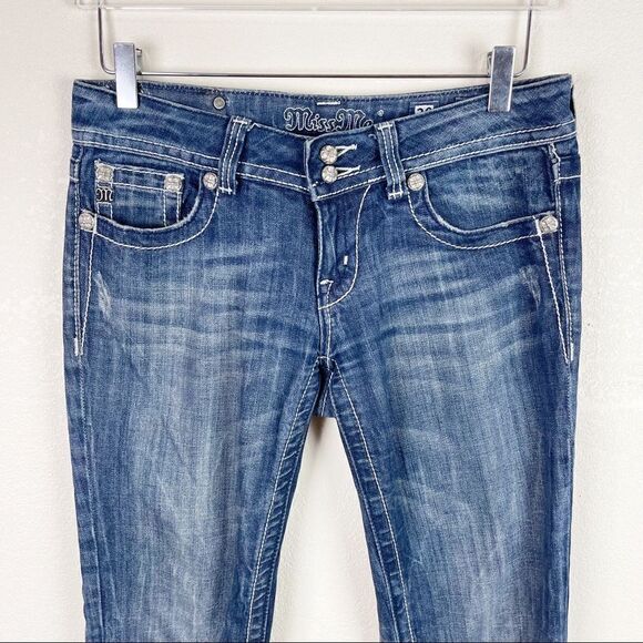 Miss Me Low Rise Bootcut Wing Denim Jeans 28 - Picture 3 of 10